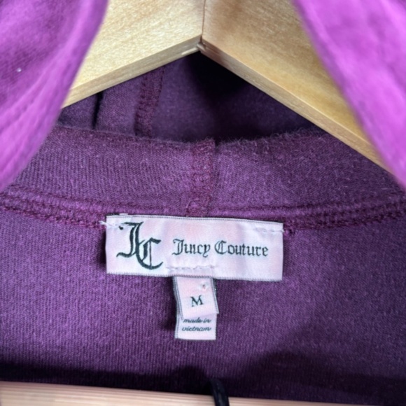 VTG Y2K Juicy Couture Purple Velour Track Suit M Hoodie Pants ASO Elana Gilbert - Picture 16 of 16